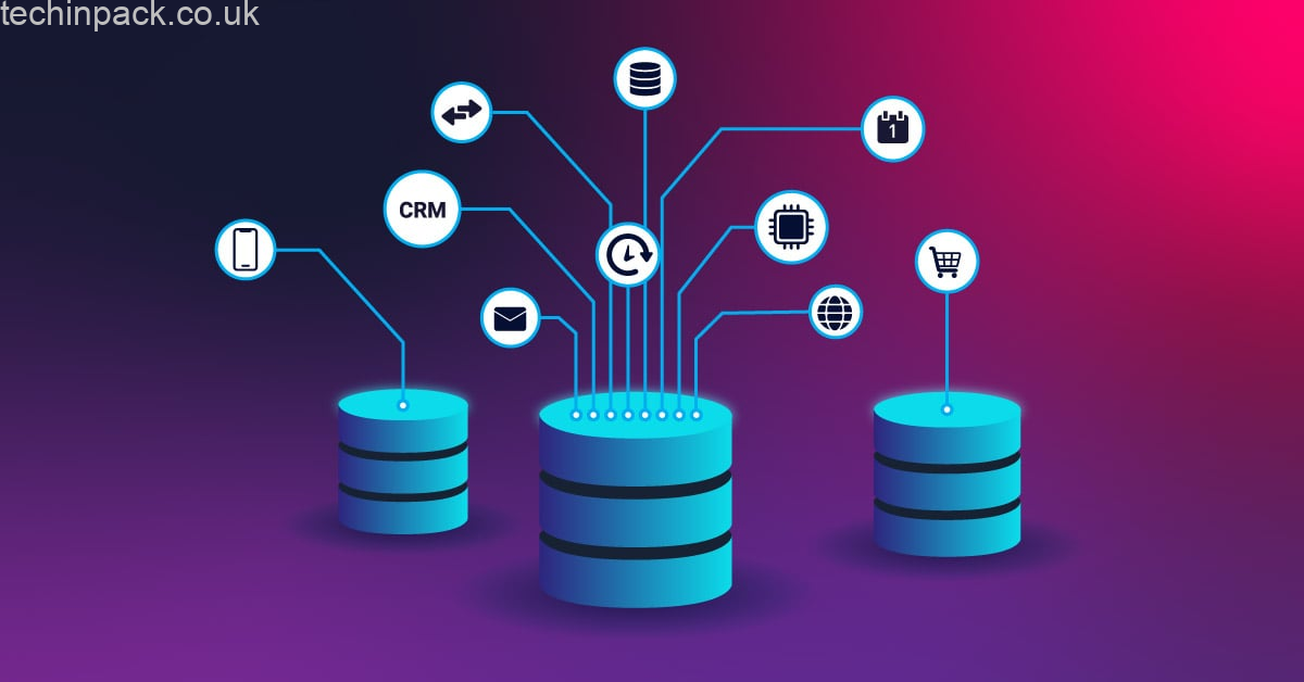 Sruffer DB hybrid database architecture showing distributed cloud nodes, real-time analytics, and multi-model data processing system